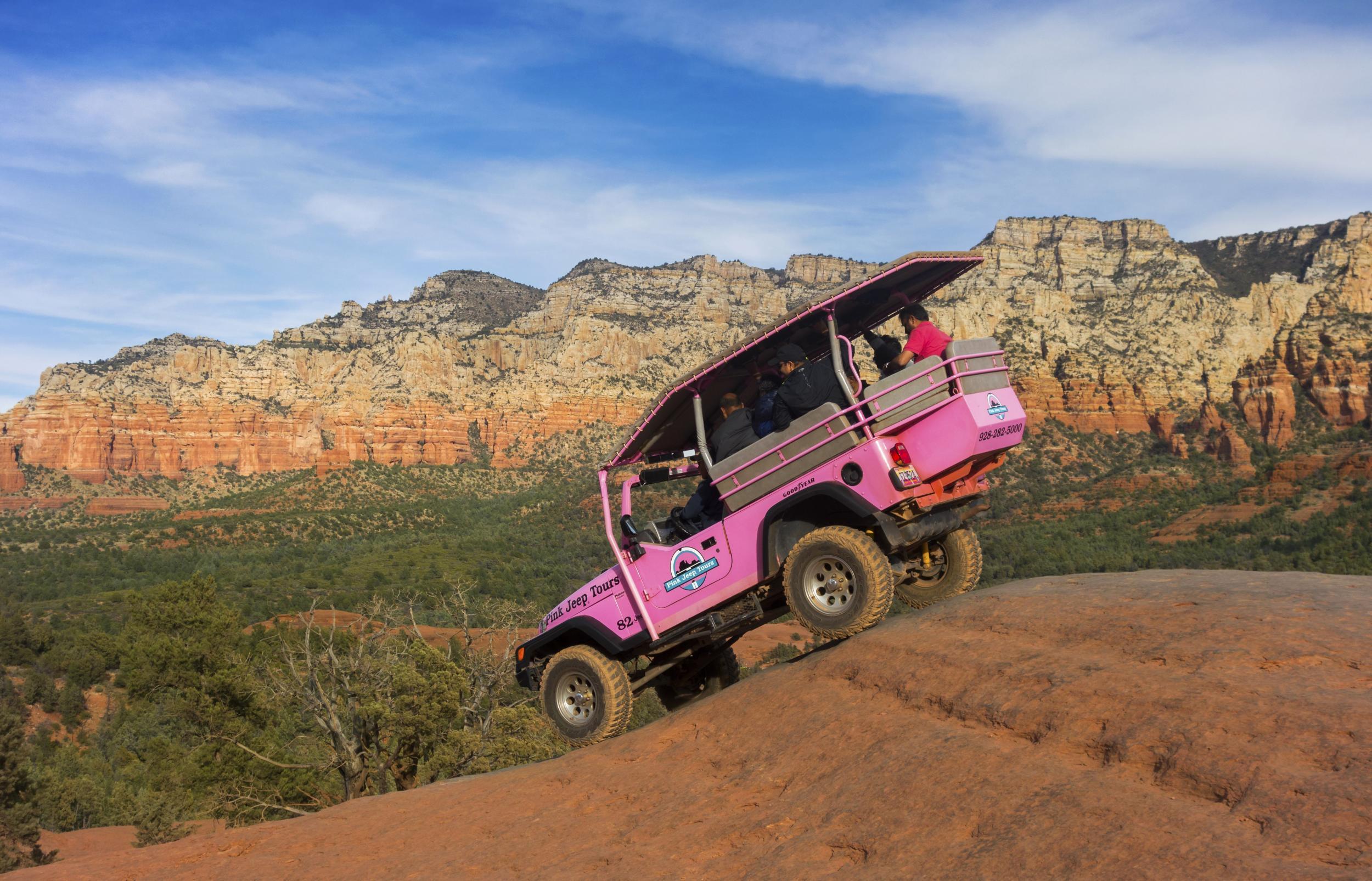 Visitors can embark on a pink jeep tour in Sedona (Stock)