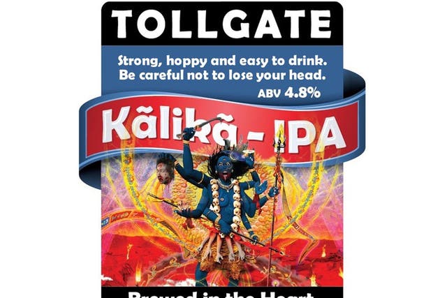 Undated handout photo issued by the Universal Society of Hinduism of the Tollgate Brewery image for its Kalika IPA