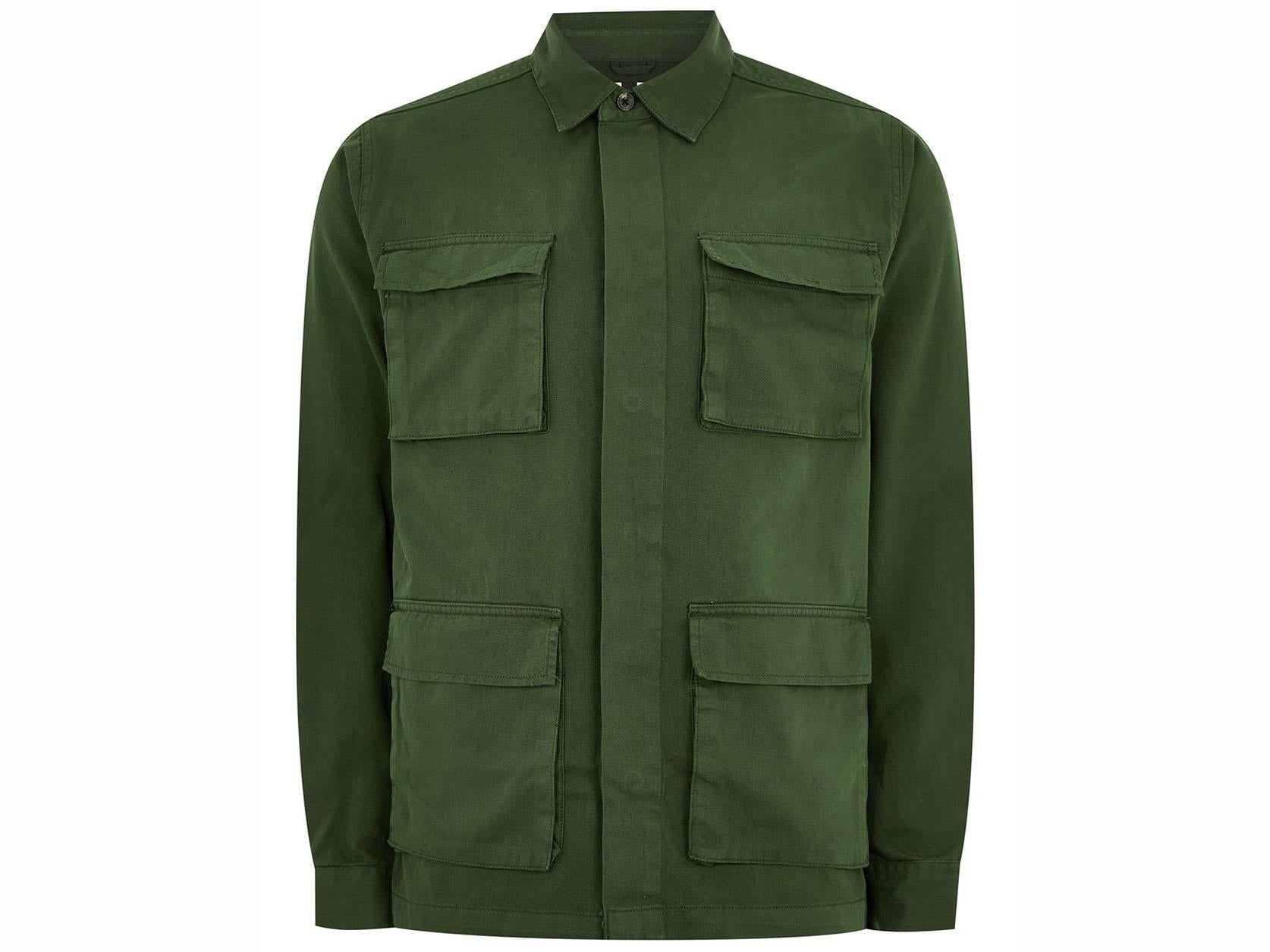 Khaki Four Pocket Overshirt, £35, Topman