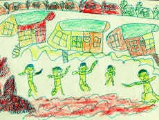 Rohingya children’s drawings show horrific violence they suffered