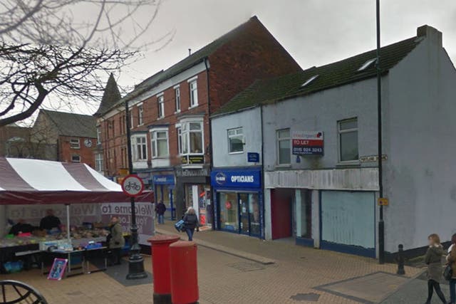 The incident took place in Portland Square in Sutton-in-Ashfield 