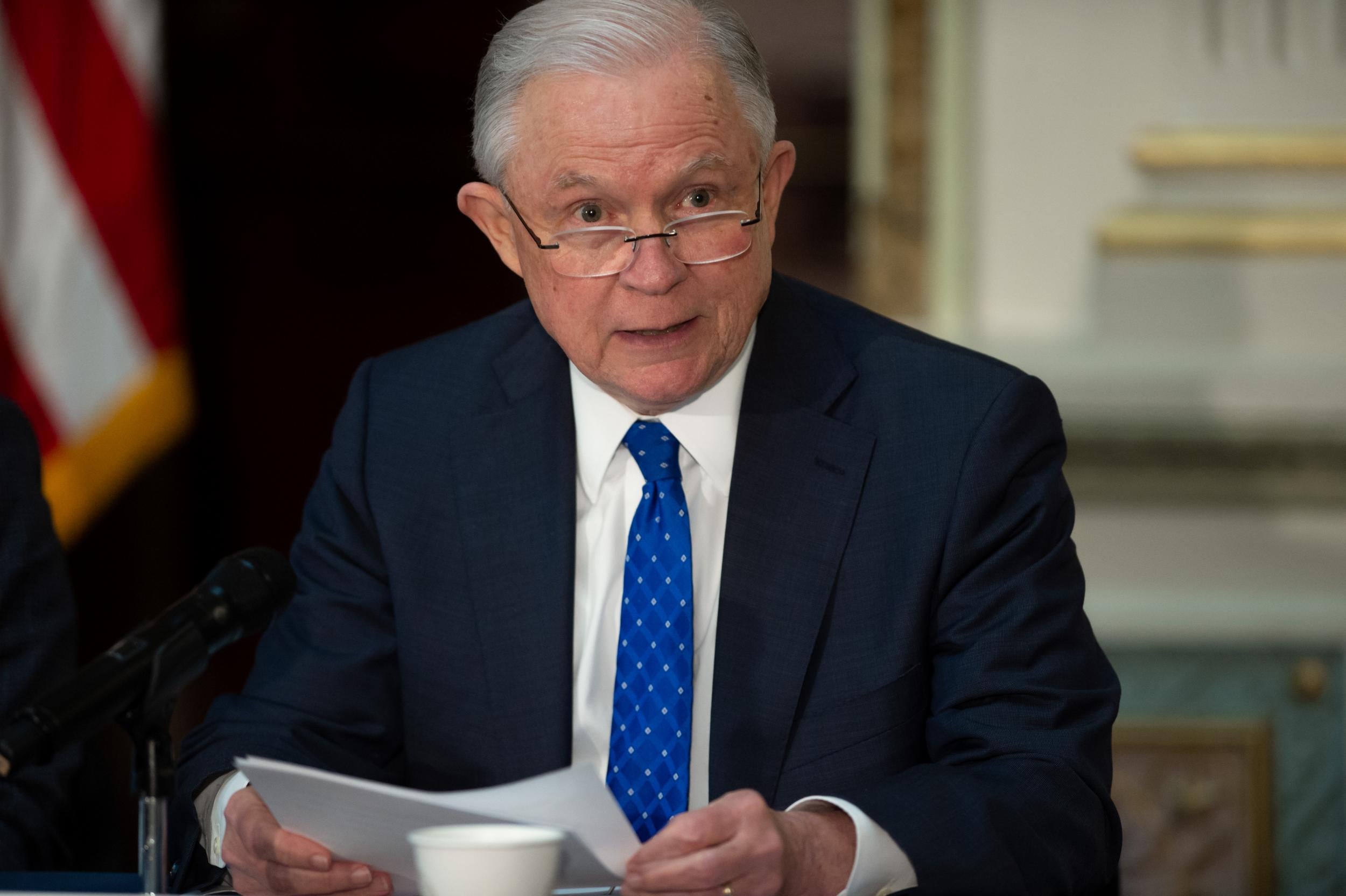 US Attorney General Jeff Sessions attends the fifth meeting of the Federal Commission on School Safety