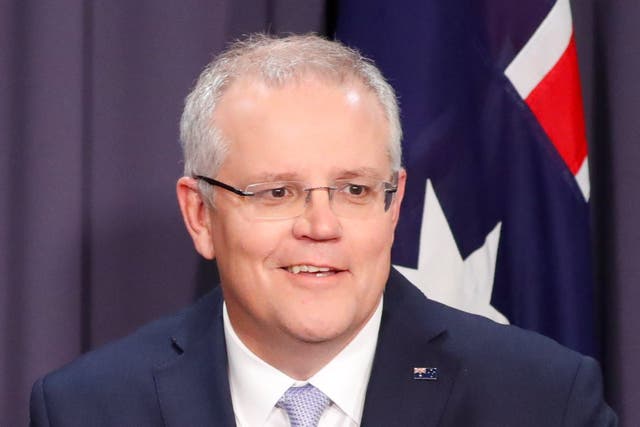 New Australian Prime Minister Scott Morrison attends a swearing-in ceremony in Canberra