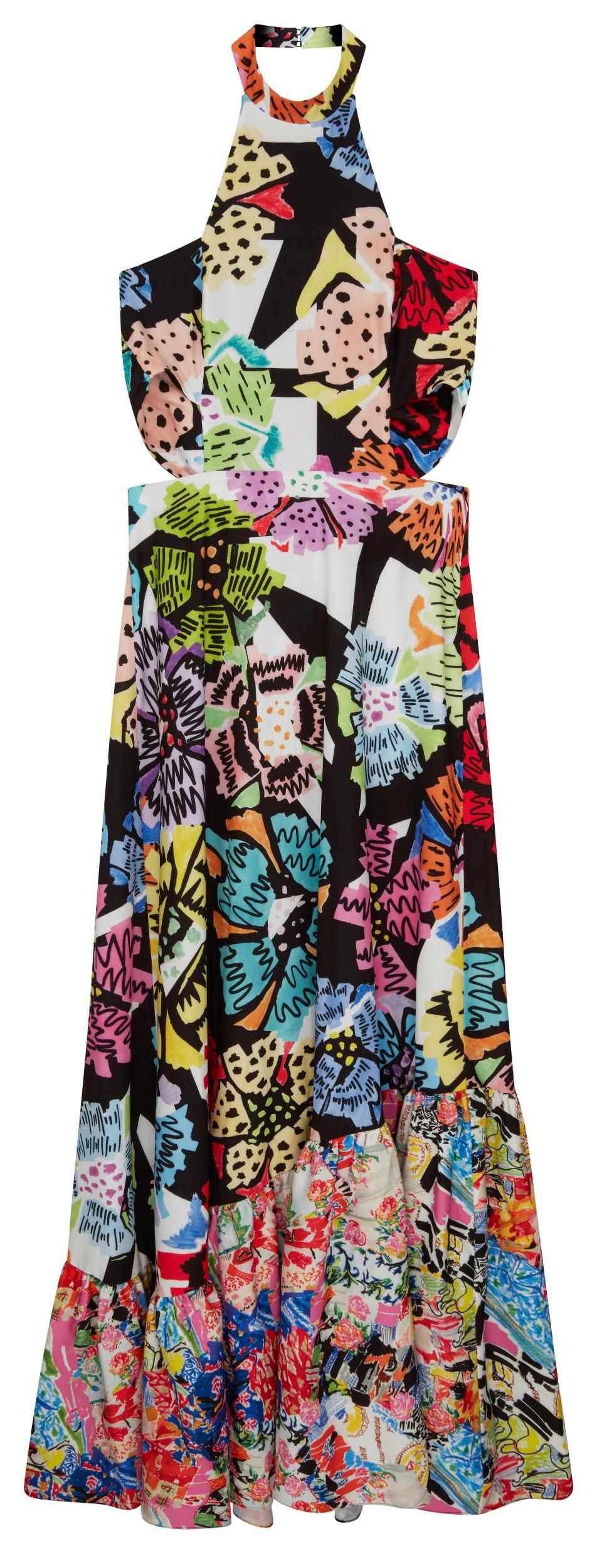 ASOS Made In Kenya High Neck Maxi Dress In Mixed Print, £58