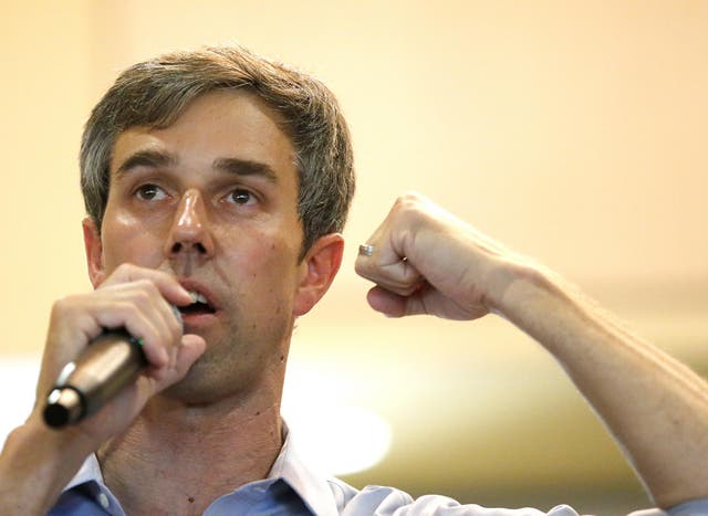 U.S. Rep Beto O'Rourke (D-TX) of El Paso speaks during a town hall meeting at the Quail Point Lodge on August 16, 2018 in Horseshoe Bay, Texas.