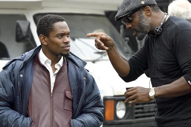 Idris Elba directing Aml Ameen in 'Yardie'
