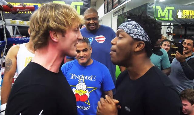 YouTubers KSI and Logan Paul met in March to set up the fight