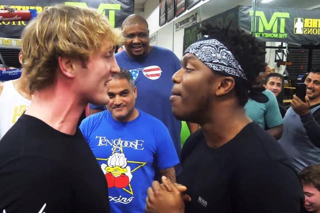 YouTubers KSI and Logan Paul met in March to set up the fight