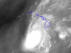 Satellite video shows Hurricane Lane heading towards Hawaii