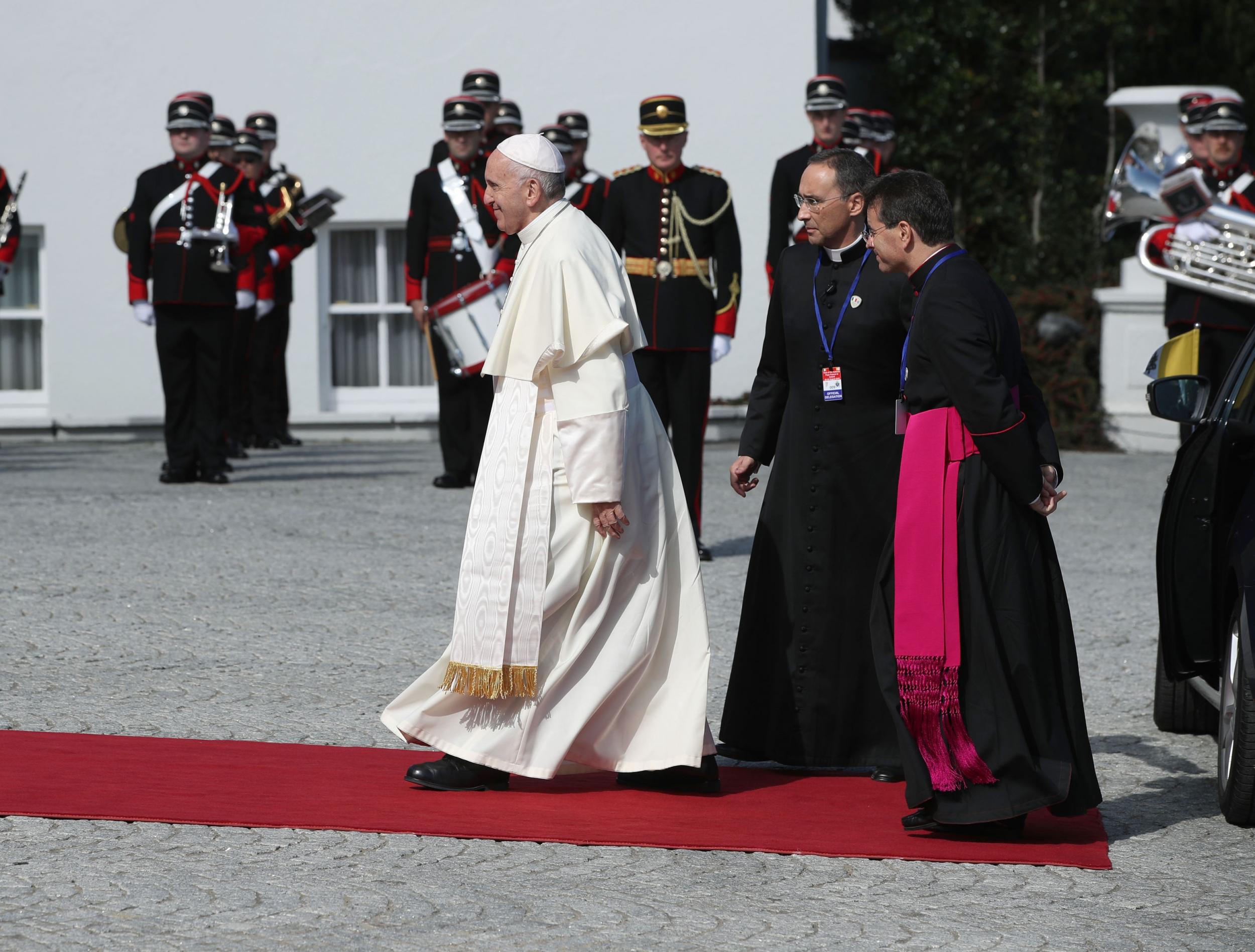 While the Pope will receive a warm reception from the thousands of pilgrims who have travelled to be part of the occasion, he will also be met by protesters angry at how the church dealt with the various scandals which have weakened its influence