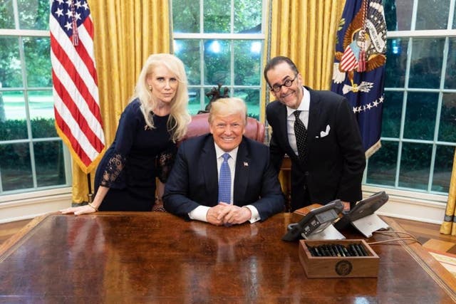 Michael 'Lionel' LeBron and wife Lynn Shaw meet Donald Trump at the White House
