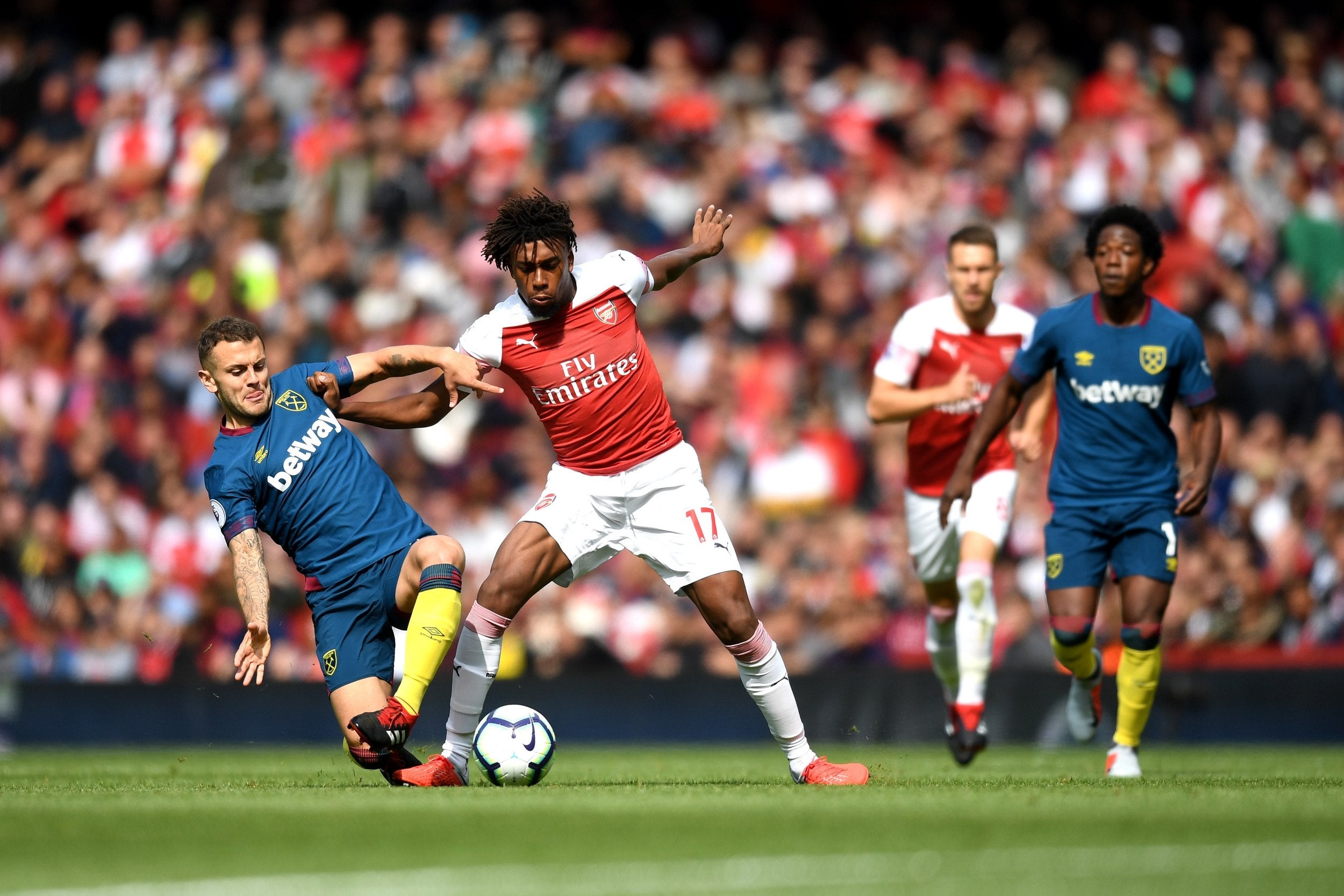Iwobi was hooked at the break on Saturday