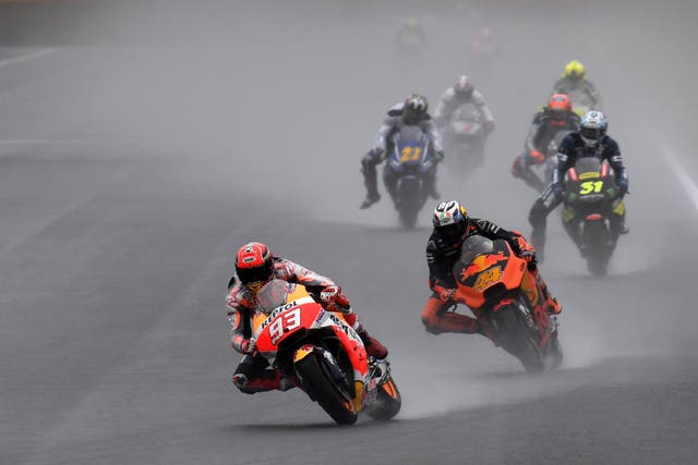All races at the British Grand Prix were cancelled due to heavy rain at Silverstone