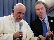 Pope refuses to answer question on 'cover-up' of sex abuse allegations