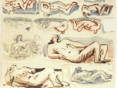 Authentic Henry Moore watercolour sketch found among Nazi art hoard
