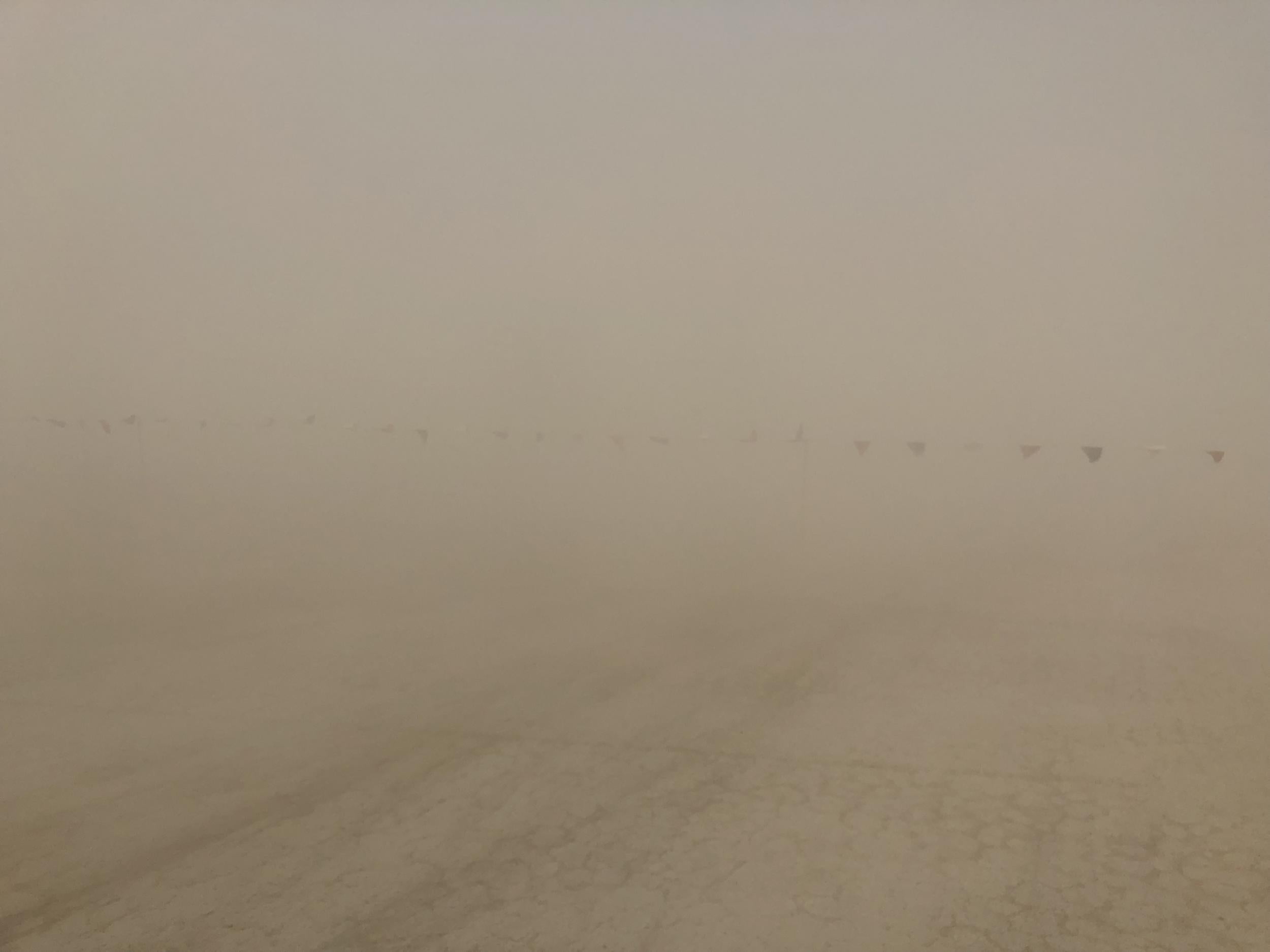 Attendees regularly deal with dust storms at Burning Man (Bureau of Land Management - Nevada)