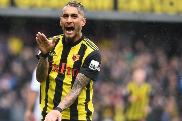 Roberto Pereyra will be looking to win the midfield battle against his South American counterpart Lucas Torreira