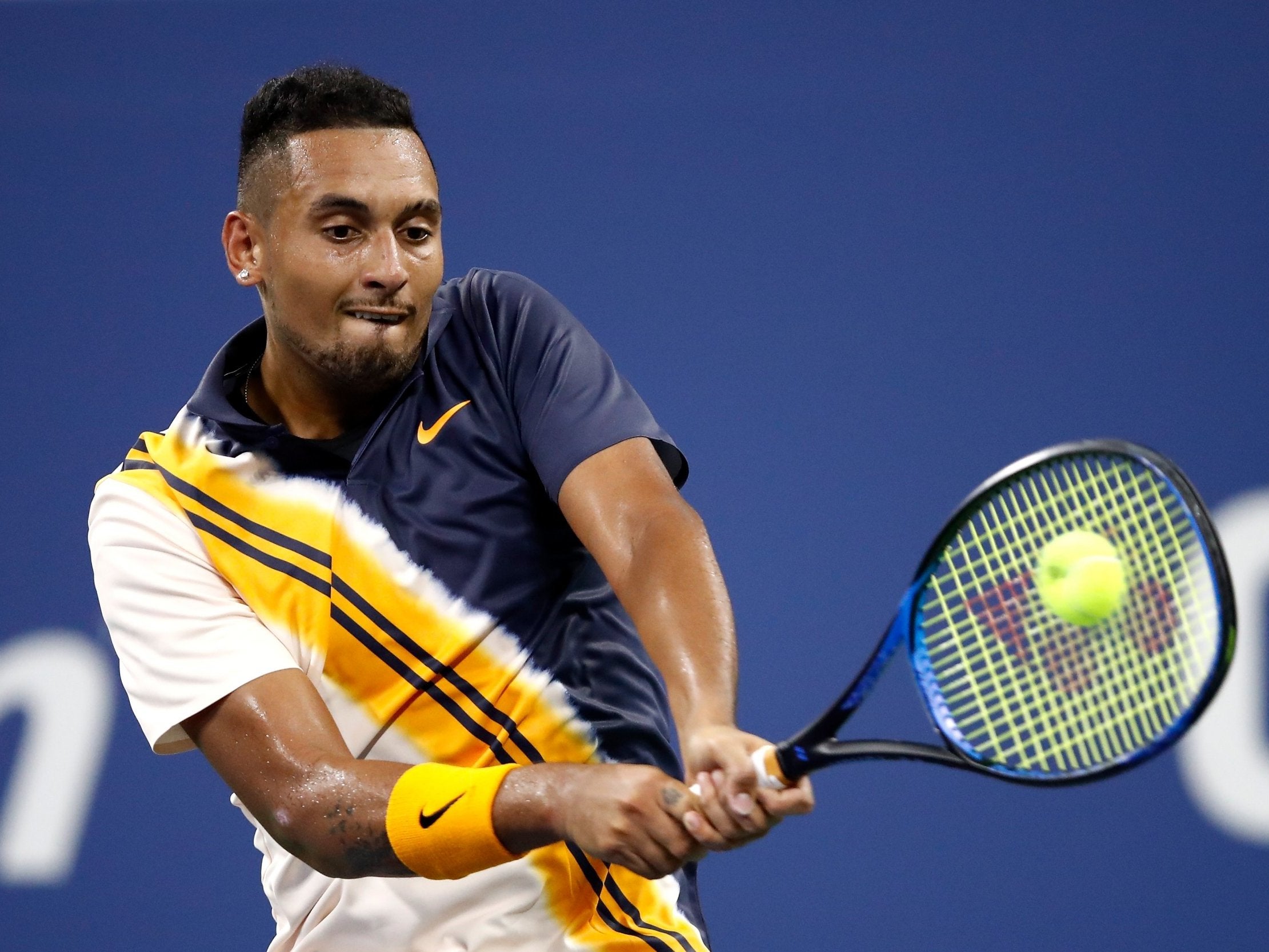 Kyrgios admitted that conditions in New York were 'dangerous' for those out in the heat