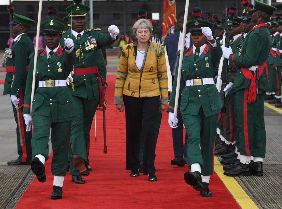 Theresa May will meet modern slavery victims in Nigeria during her whistle-stop tour of Africa