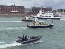 Major search after ferry passenger goes overboard near Portsmouth