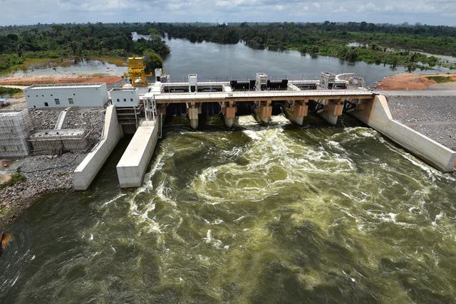 The Soubre hydroelectric dam, built by China to reduce the energy deficit in the Ivory Coast