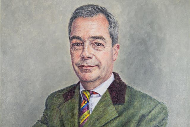The portrait of Nigel Farage was priced at £25,000