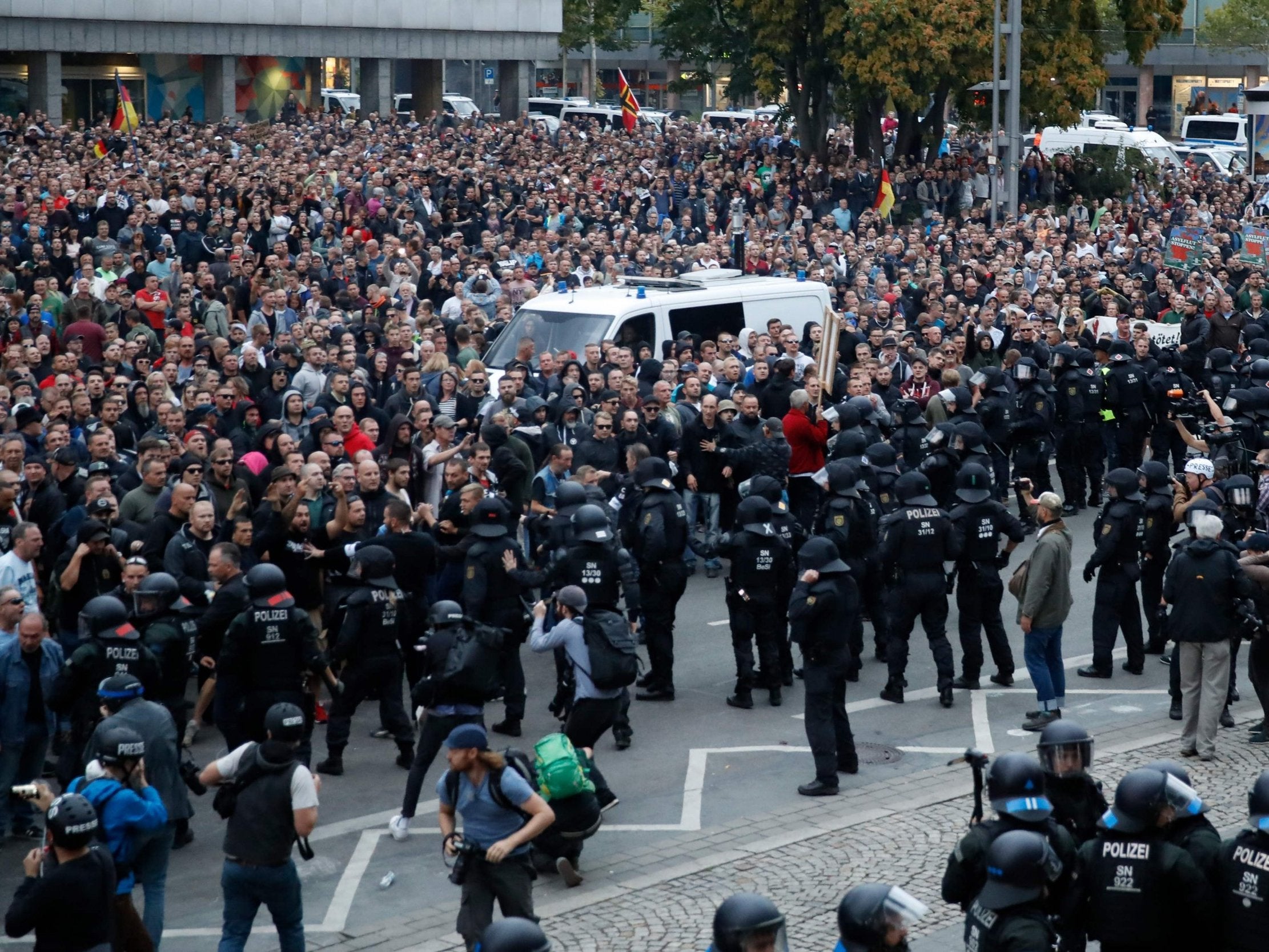 Pegida led calls for protests after the man's death