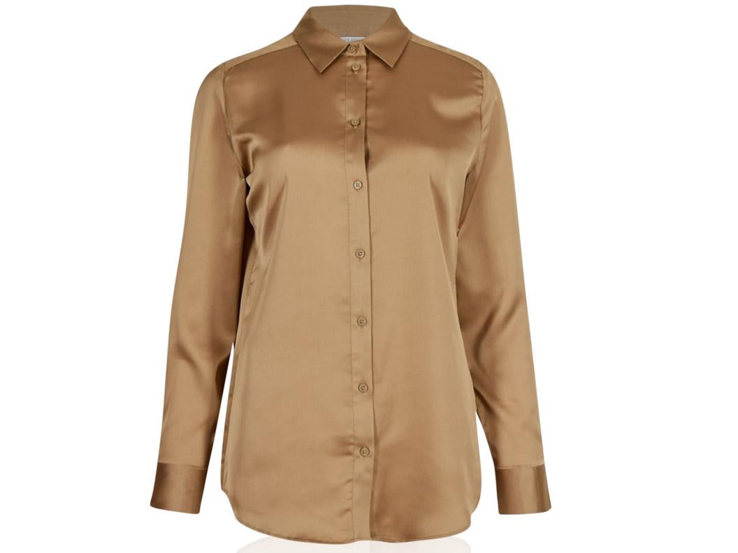 Satin Long Sleeve Shirt, £27.50, Marks &amp; Spencer