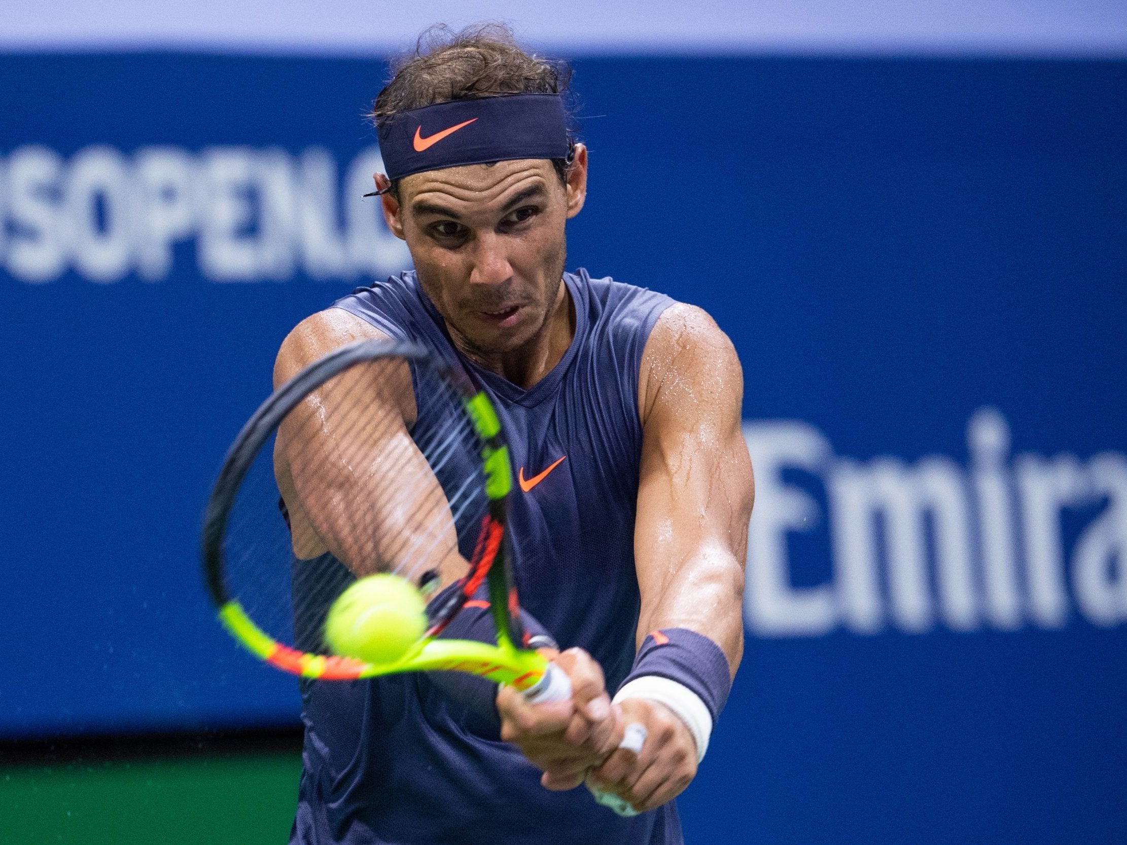 Rafael Nadal cruised through his second-round encounter with Vasek Pospisil