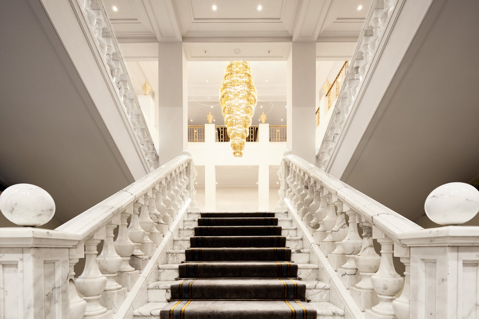 The regal staircase at the Hotel Adlon Kempinski