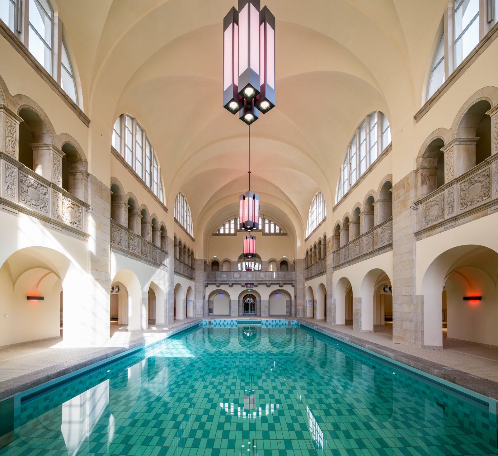 The 65-foot-long indoor pool is the ultimate in aquatic luxury