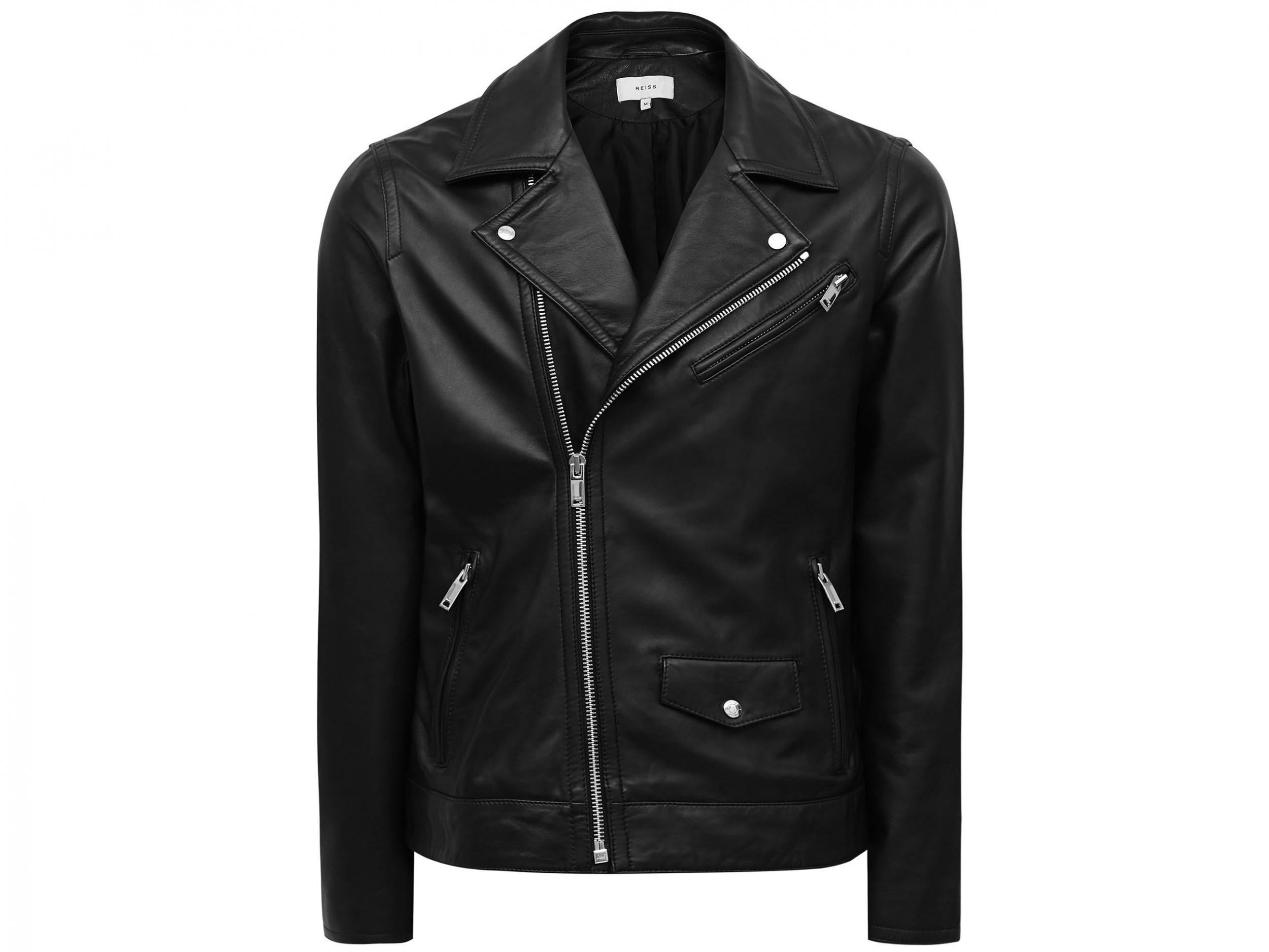 Honne Leather Biker Jacket, £425, Reiss