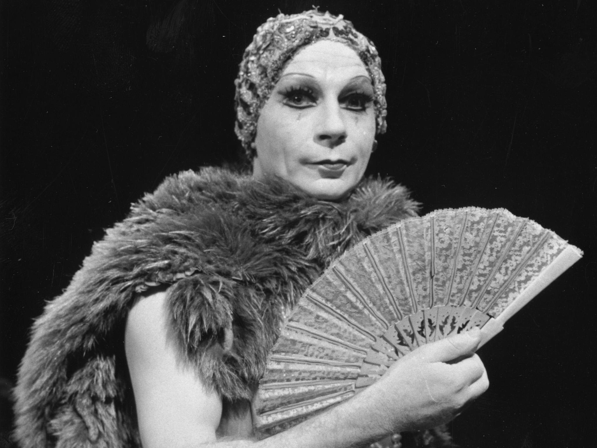 Kemp onstage in his play ‘The Flowers’ in 1975