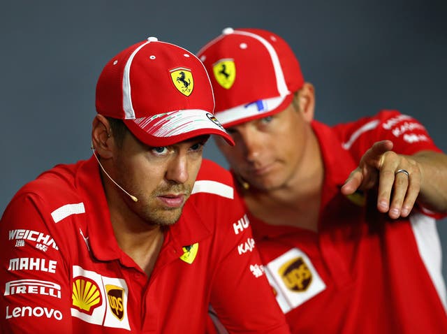 Sebastian Vettel and Kimi Raikkonen together in Monza
