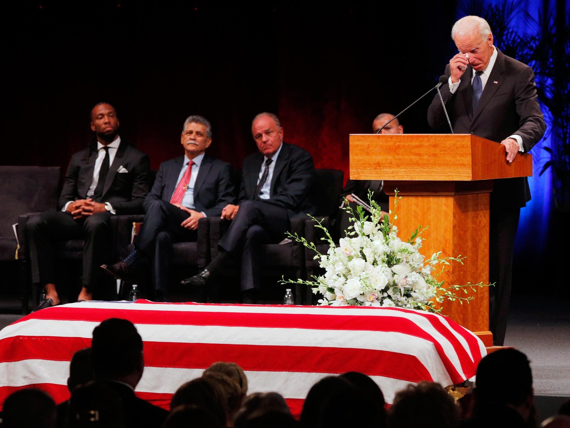 Mr Biden was invited by the late senator himself to deliver a eulogy