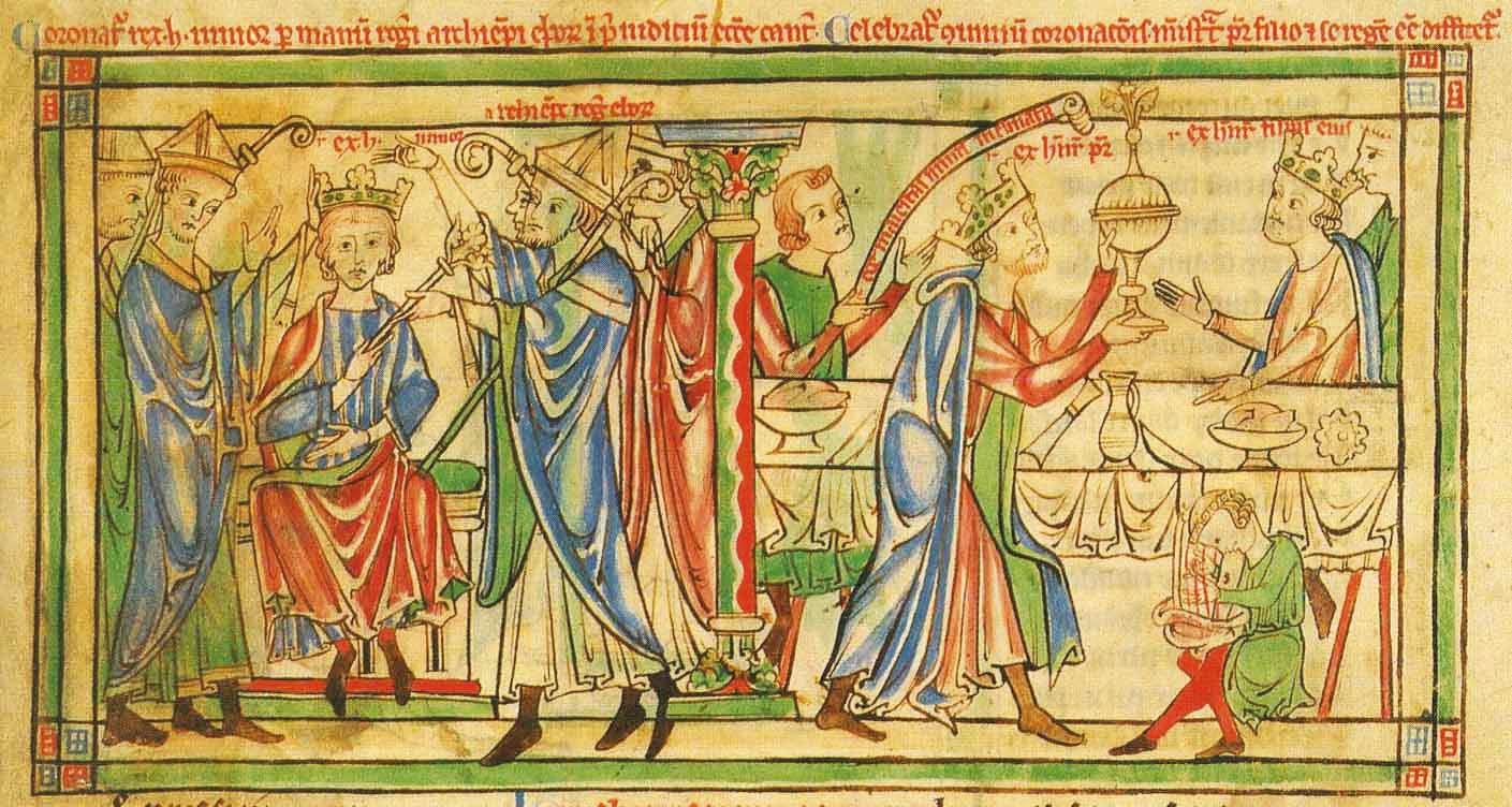 In defiance of the pope, and as a deliberate slight to Thomas Becket, Henry II’s eldest son, the young Henry, was crowned king of England by the archbishop of York at Westminster in 1170