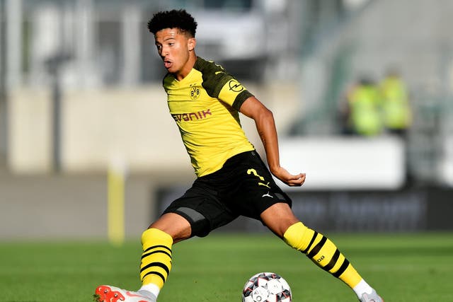 Borussia Dortmund’s Jadon Sancho was tipped for a call-up