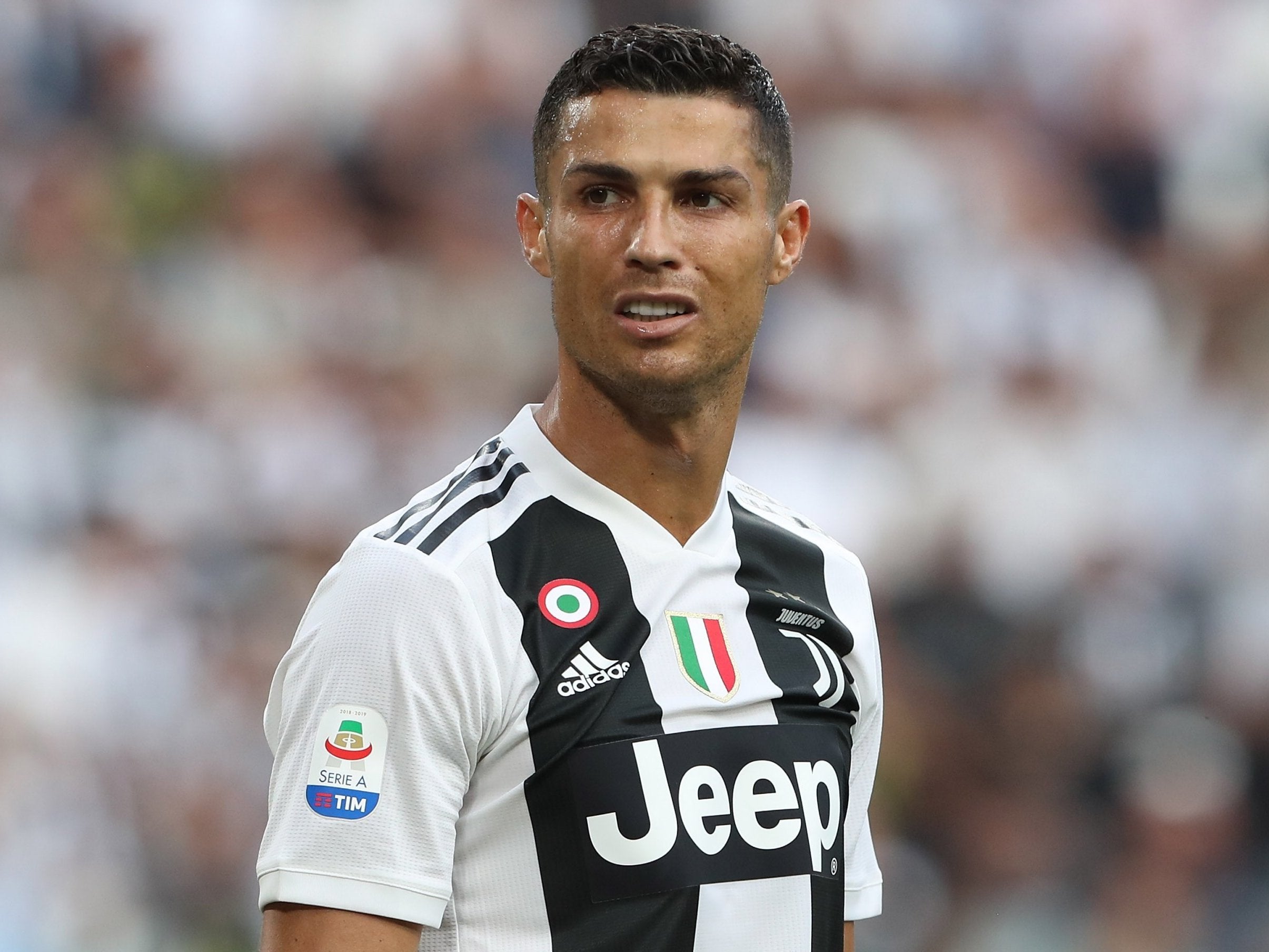 Cristiano Ronaldo of Juventus looks on