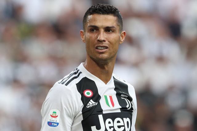 Cristiano Ronaldo of Juventus looks on