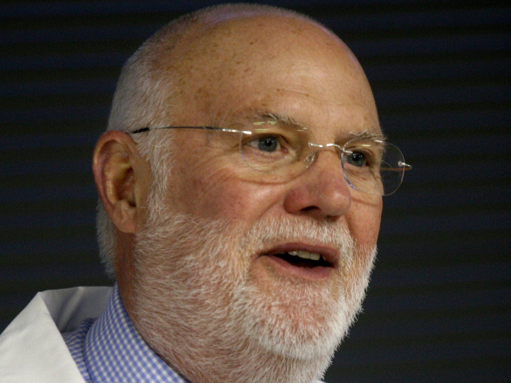Dr Donald Cline, a reproductive endocrinologist and fertility specialist, speaks at a new conference in Indianapolis in 2007