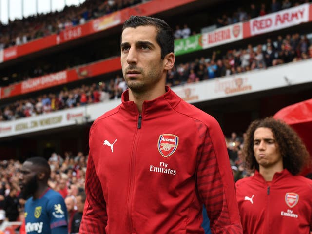 Henrikh Mkhitaryan may be forced to miss Arsenal's Europa League clash with Qarabag
