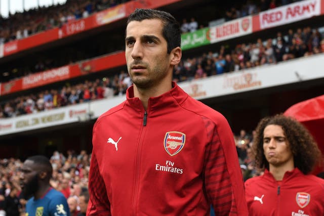 Henrikh Mkhitaryan may be forced to miss Arsenal's Europa League clash with Qarabag