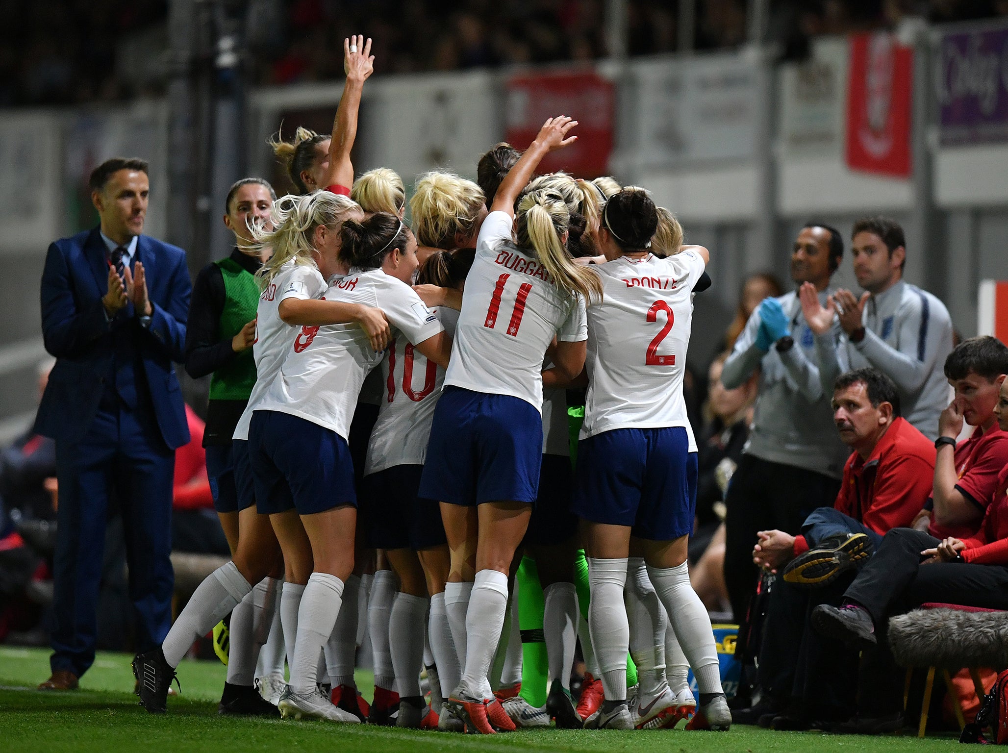 Jill Scott grabbed the second as England beat Wales