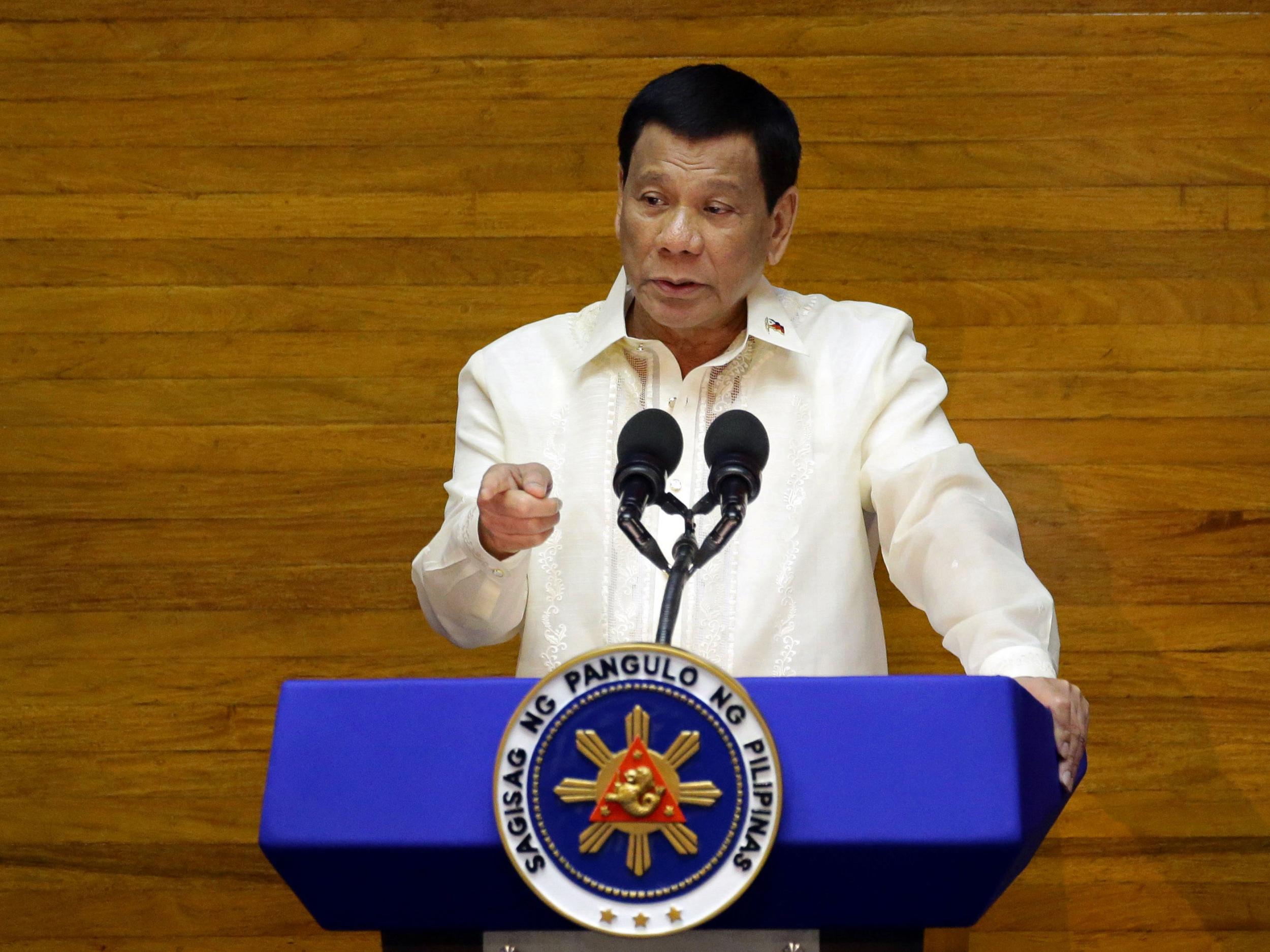 Mr Duterte's bellicose statements have alarmed rights groups