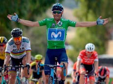 Valverde wins Vuelta stage eight after enthralling battle with Sagan