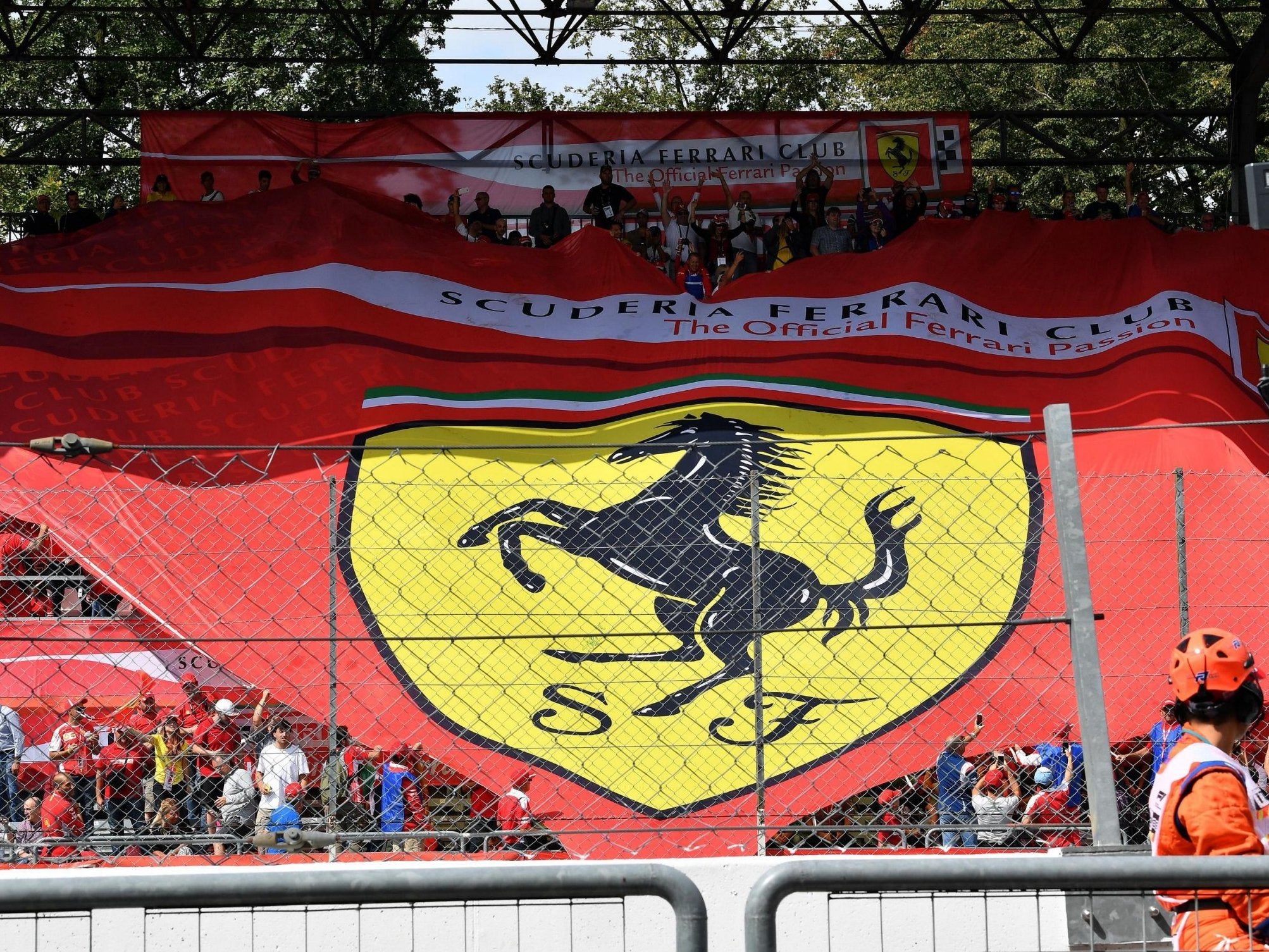 Ferrari locked out the front row on their home grand prix