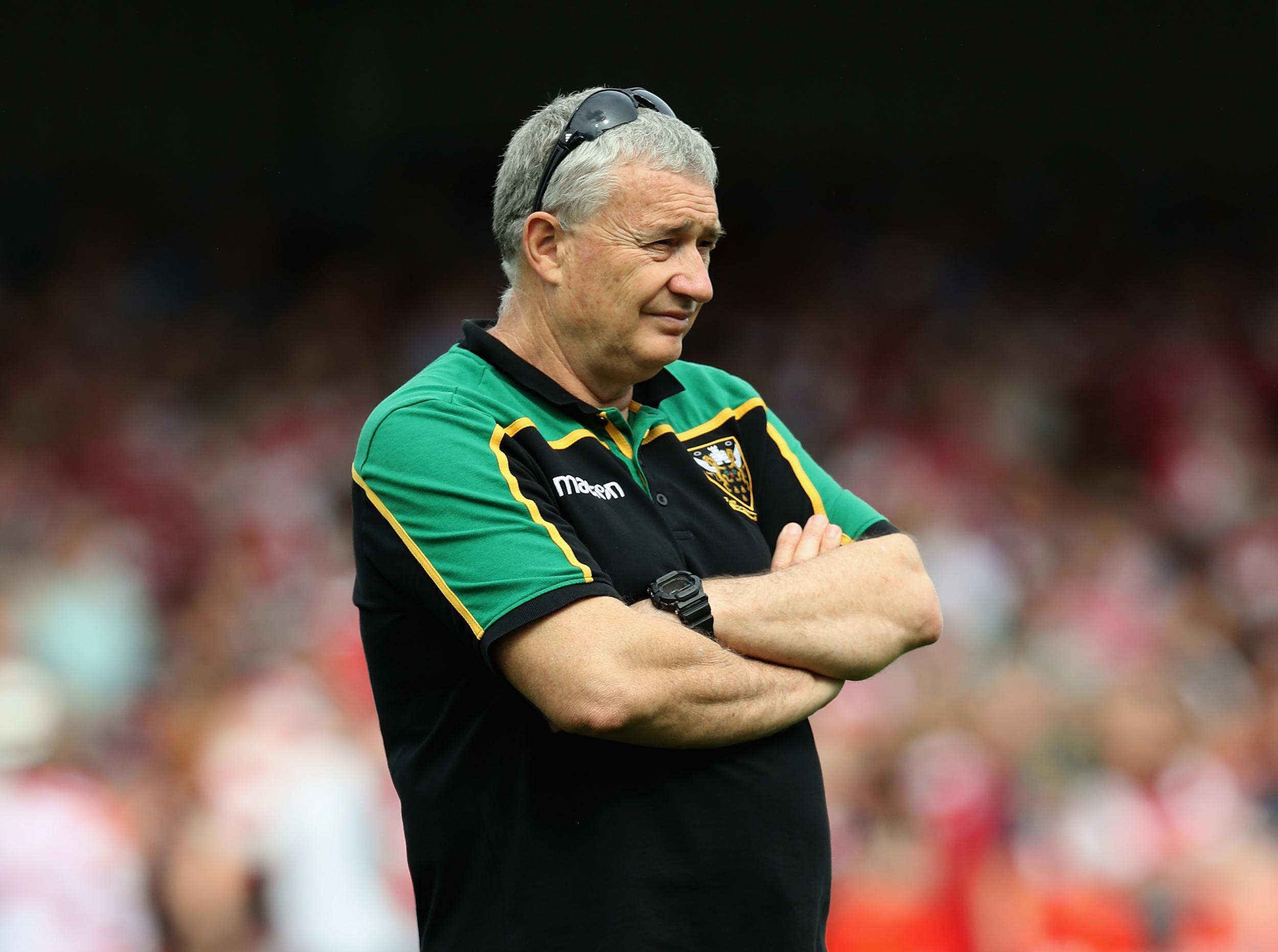 Chris Boyd watches on during his first match as Northampton Saints director of rugby