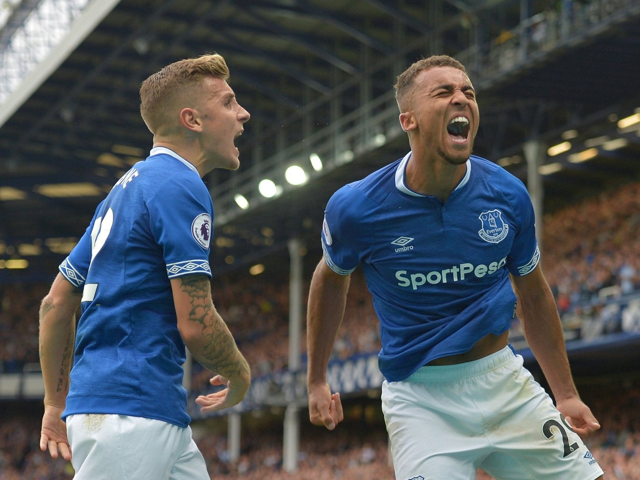Calvert-Lewin earned the Toffees a share of the points (REUTERS)