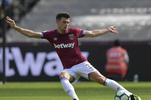 Aaron Cresswell in action for West Ham against Wolves