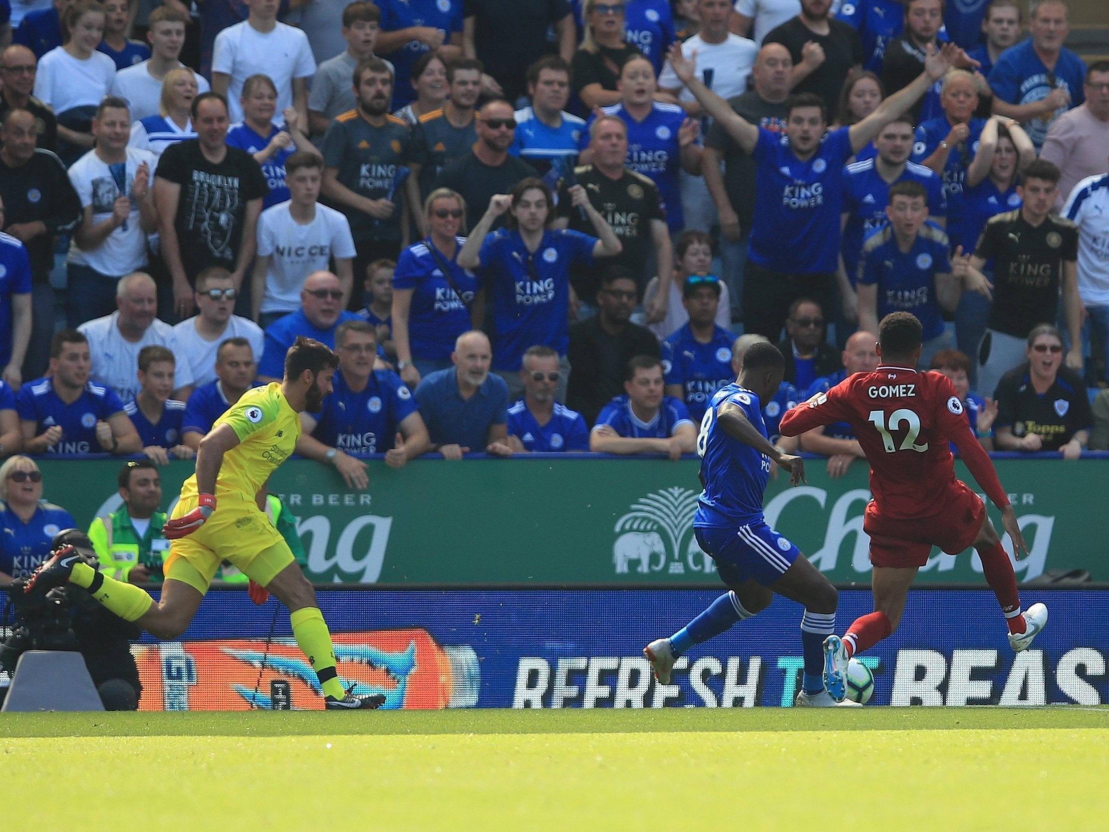 Alisson's error handed Leicester a goal in Liverpool's last outing